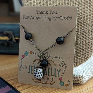 Enchanting Owl Tales Ceramic Necklace with Oaxacan Beads